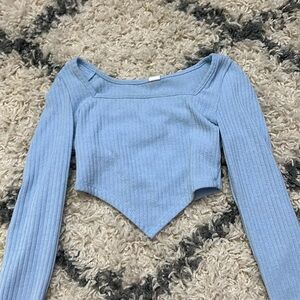 Girls blue crop shirt